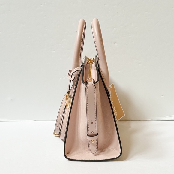 Michael Kors Avril Small Top Zip Satchel Shoulder Crossbody Bag MK Vanilla Pink - Picture 5 of 13